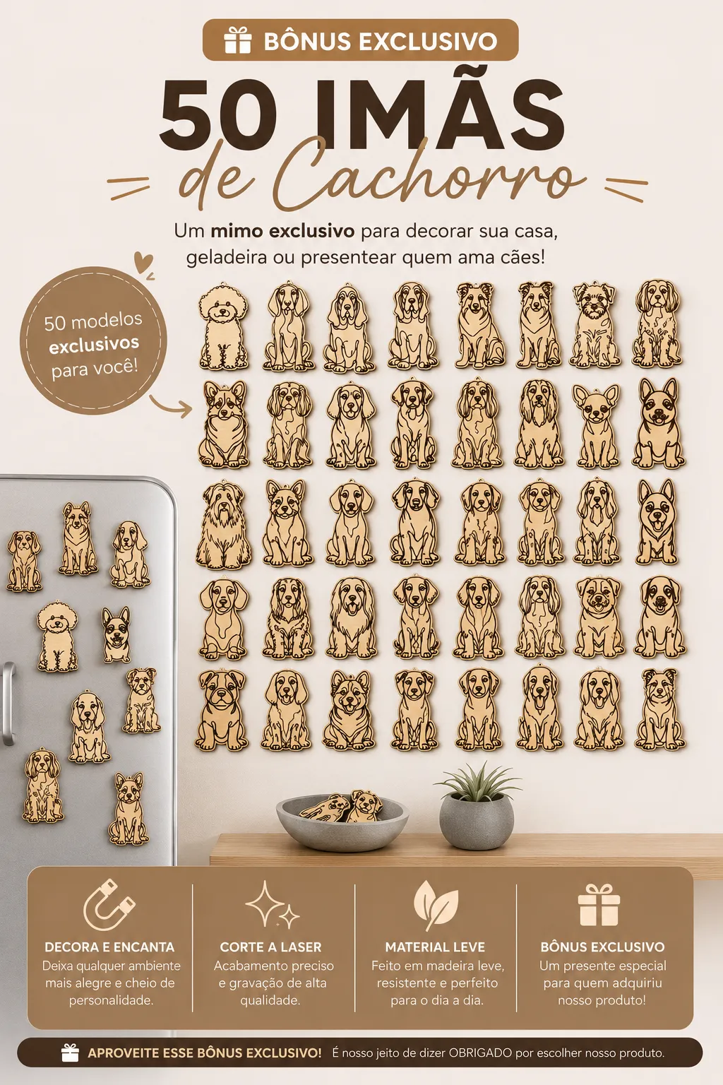 20 ímãs de cachorro